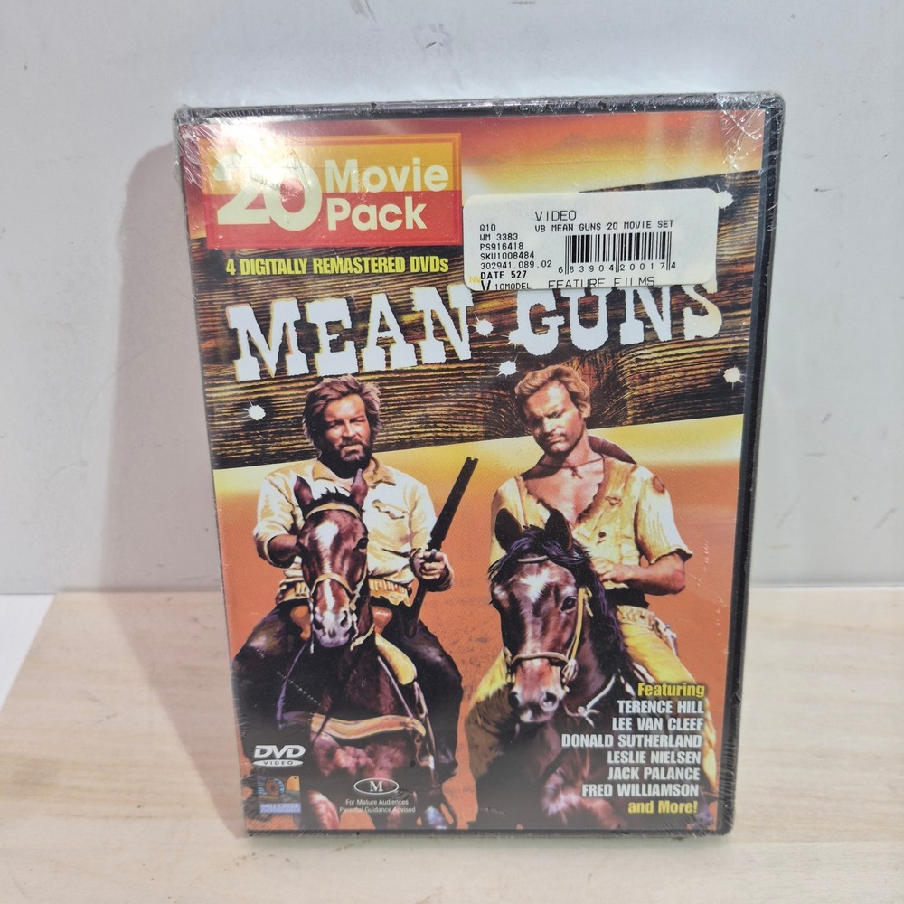 Mean Guns 20 Movie Pack 4 DVD Set Mill Creek Action Western Terence Hill NEW